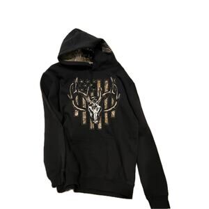 JEDCO USA Buck Black Hoodie Mens XL
